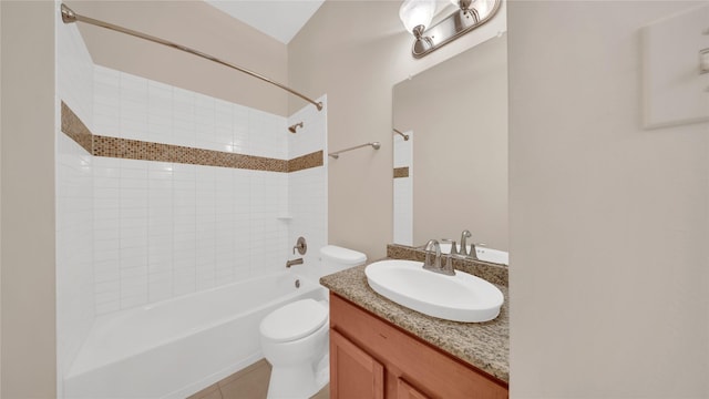 12610 Baldwin Springs Ct, Tomball, TX 77377 - full bathroom featuring vanity, bathing tub / shower combination, and tile patterned flooring
