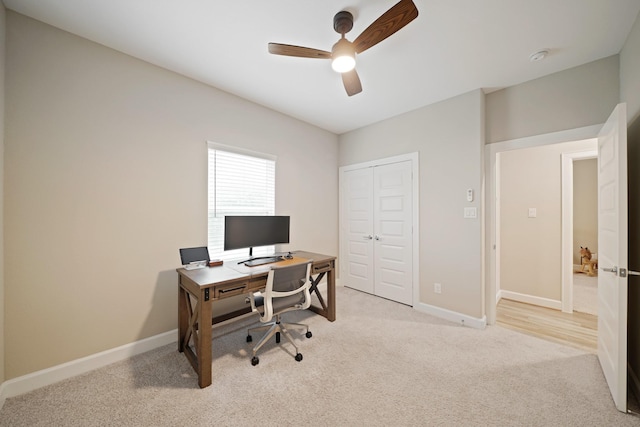 911 W 35th St Unit C, Houston, TX 77018 - office space with ceiling fan and light colored carpet
