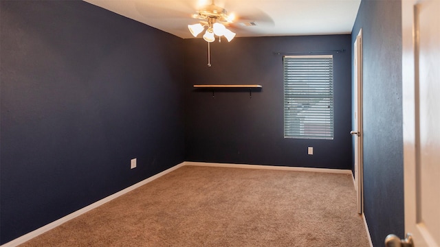 14911 Calico Heights Ln, Cypress, TX 77429 - spare room featuring a ceiling fan and carpet floors