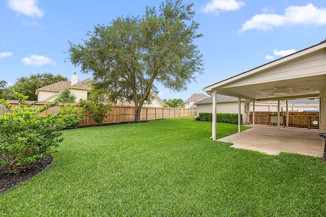 2722 Round Hill Ct, Katy, TX 77494 - fenced backyard with a patio area