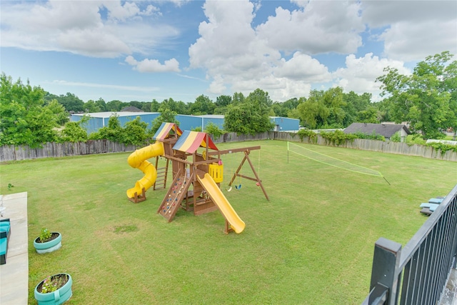 4821 1st St, Houston, TX 77504 - view of jungle gym featuring a fenced backyard