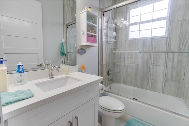 4821 1st St, Houston, TX 77504 - bathroom featuring vanity and bath / shower combo with glass door