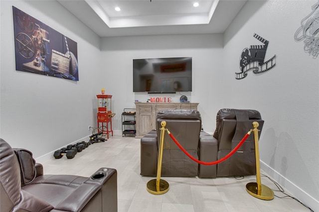 4821 1st St, Houston, TX 77504 - living room featuring a raised ceiling and recessed lighting