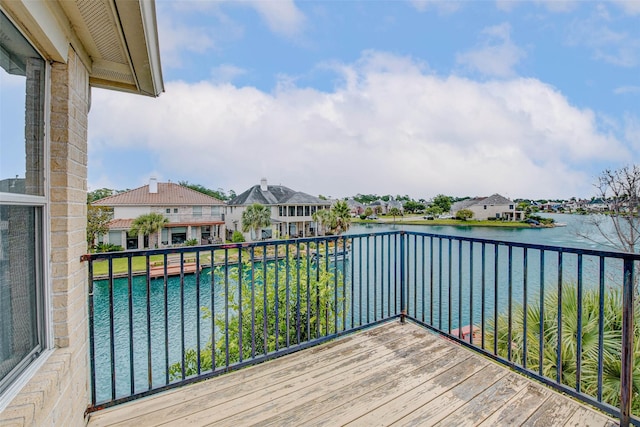 13212 Lismore Pt, Cypress, TX 77429 - deck featuring a water view and a residential view