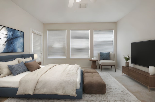 13212 Lismore Pt, Cypress, TX 77429 - bedroom with light carpet and ceiling fan