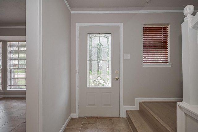 12611 Campsite Trl, Cypress, TX 77429 - foyer with ornamental molding and baseboards