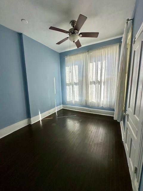 915 11th St, Galveston, TX 77550 - unfurnished room with hardwood / wood-style flooring and a ceiling fan