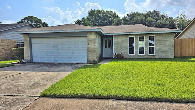 7354 Stone Pine Ln, Houston, TX 77041 - ranch-style house with concrete driveway, brick siding, and a garage