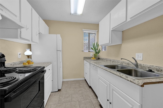 8405 Wilcrest Dr Unit 2800, Houston, TX 77072 - kitchen featuring black range with electric cooktop, white cabinetry, and light countertops