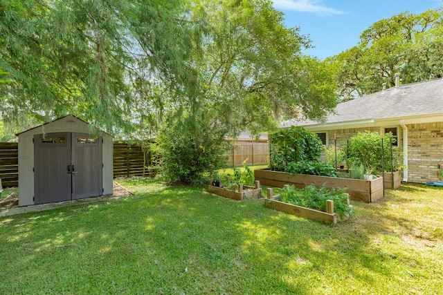 105 Pleasant Valley Dr, West Columbia, TX 77486 - fenced backyard featuring a garden and a shed