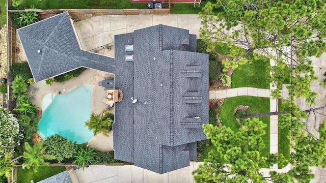 16219 Rainbow Lake Rd, Houston, TX 77095 - bird's eye view of a pool