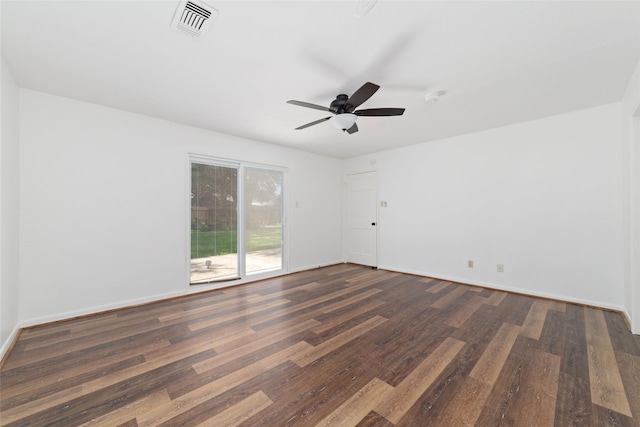 18307 Cransley Dr, Houston, TX 77084 - unfurnished room featuring dark wood finished floors, ceiling fan, and a smoke detector