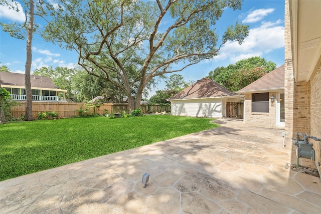 18307 Cransley Dr, Houston, TX 77084 - fenced backyard with a patio area