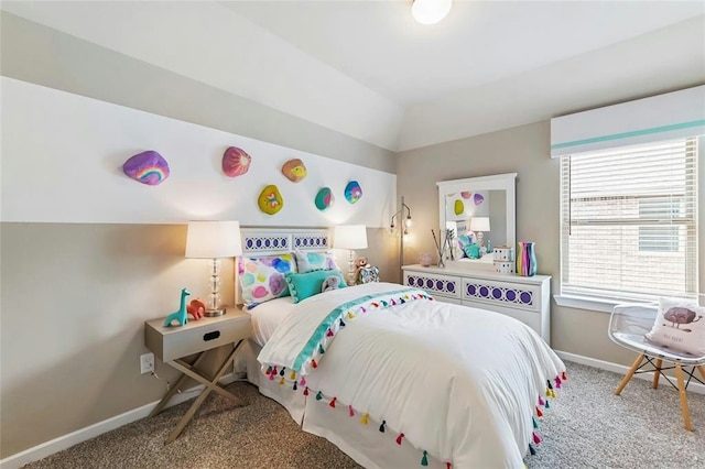 12310 Pinyon Bend Dr, Humble, TX 77346 - carpeted bedroom featuring baseboards and vaulted ceiling
