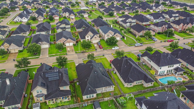 2012 Post Oak Ct, Pearland, TX 77581 - aerial view of property and surrounding area with nearby suburban area and a pool area