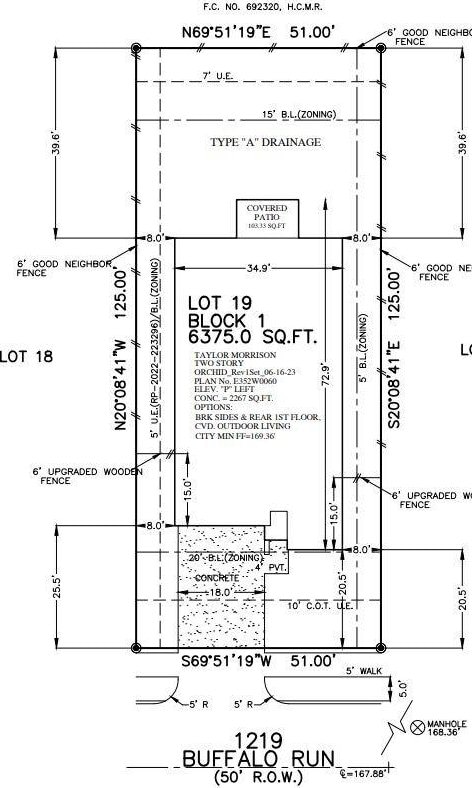 1219 Buffalo Run, Tomball, TX 77375 - survey map / technical document