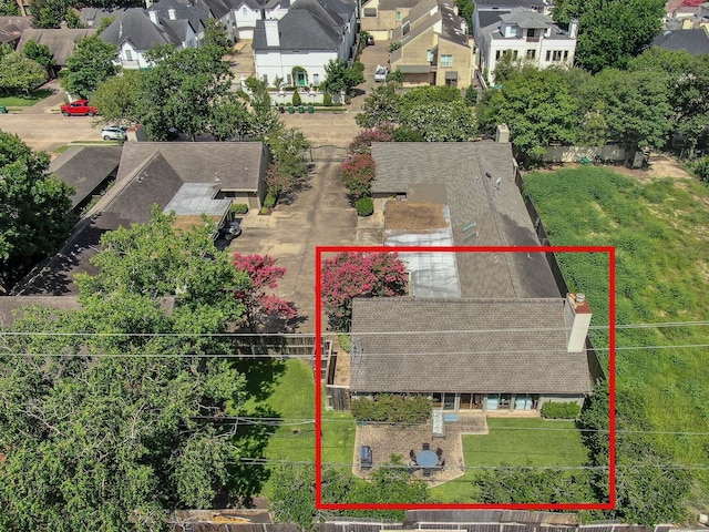 2117 Nantucket Dr, Houston, TX 77057 - aerial perspective of suburban area featuring property boundaries highlighted