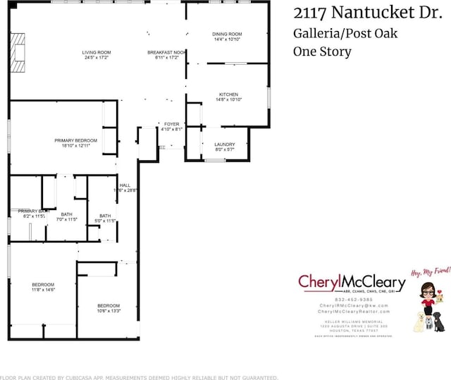 2117 Nantucket Dr, Houston, TX 77057 - view of floor plan / room layout