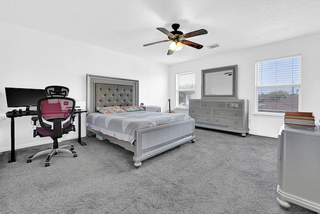 29207 Legends Hill Dr, Spring, TX 77386 - bedroom with carpet and a ceiling fan