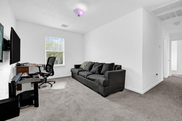 29207 Legends Hill Dr, Spring, TX 77386 - office area featuring carpet floors and a textured ceiling