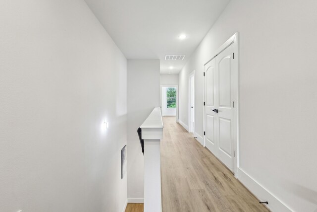 3720 Nathaniel Brown St, Houston, TX 77021 - hall with light wood-style floors and recessed lighting