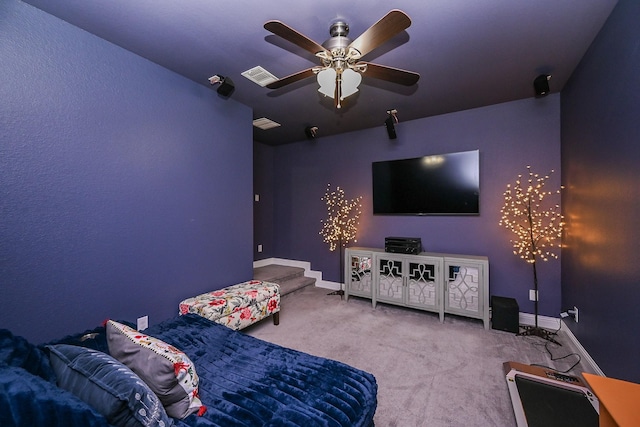 20202 Sienna Bluff Dr, Cypress, TX 77433 - carpeted bedroom with a ceiling fan and baseboards