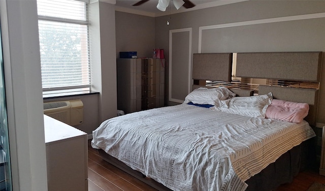 7510 Hornwood, Houston, TX 77036 - bedroom featuring wood finished floors and a ceiling fan