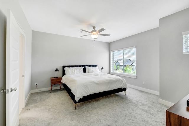 18519 Parkland Row Dr, Cypress, TX 77433 - bedroom with light colored carpet and ceiling fan