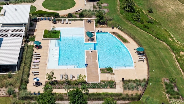 31222 S Pinebrook Falls Ln S, Hockley, TX 77447 - drone / aerial view of a pool