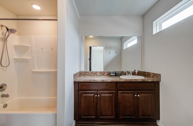 14746 Jasper Stream Ct, Houston, TX 77069 - full bathroom with vanity and washtub / shower combination