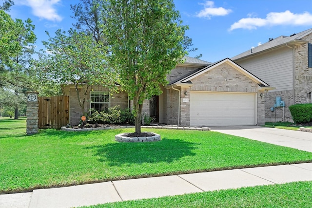 14007 Blackfoot Trail Run, Cypress, TX 77429 - view of front facade with an attached garage, driveway, and brick siding