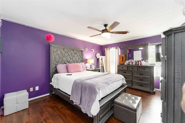 8002 Laguna Springs Ct, Houston, TX 77095 - bedroom featuring wood finished floors and a ceiling fan