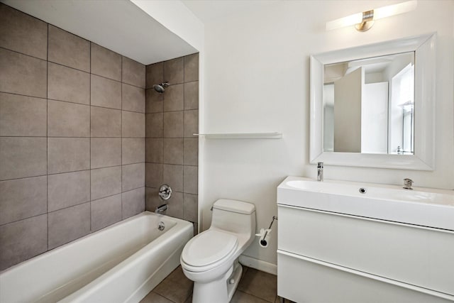 1228 Fountain View Dr Unit 180, Houston, TX 77057 - bathroom featuring vanity, shower / bathtub combination, and tile patterned floors