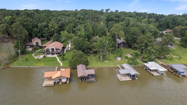 1831 Lakeview Estates Dr, Coldspring, TX 77331 - bird's eye view of a nearby body of water