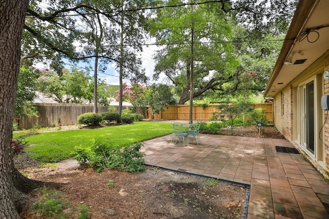 9622 Highmeadow Dr, Houston, TX 77063 - fenced backyard with a patio area