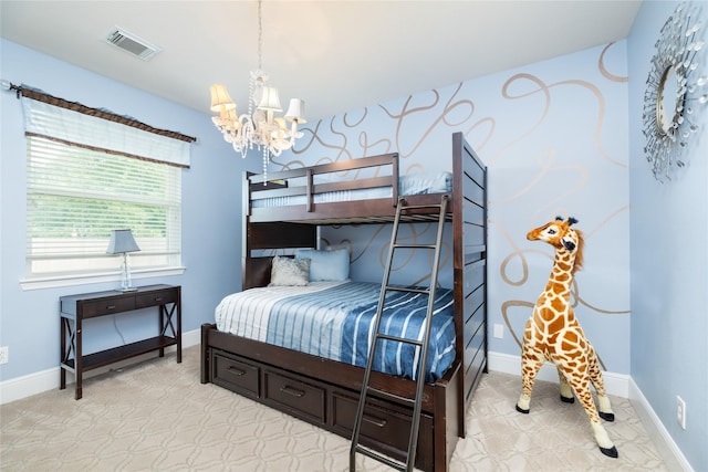 2010 Cias Trail Ln, Spring, TX 77386 - bedroom with a chandelier and baseboards