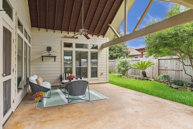 3112 Rock Brook Falls Ln, League City, TX 77573 - view of patio with ceiling fan