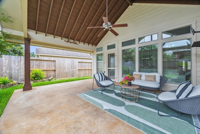 3112 Rock Brook Falls Ln, League City, TX 77573 - view of patio with ceiling fan