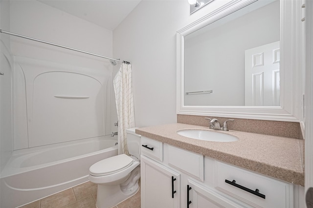 4142 Regal Stone Ln, Sugar Land, TX 77479 - full bathroom with vanity, shower / bath combo with shower curtain, and tile patterned floors