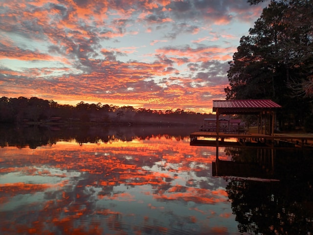 530 W Sherwood Forest Dr W, Woodville, TX 75979 - dock area with a water view and a gazebo