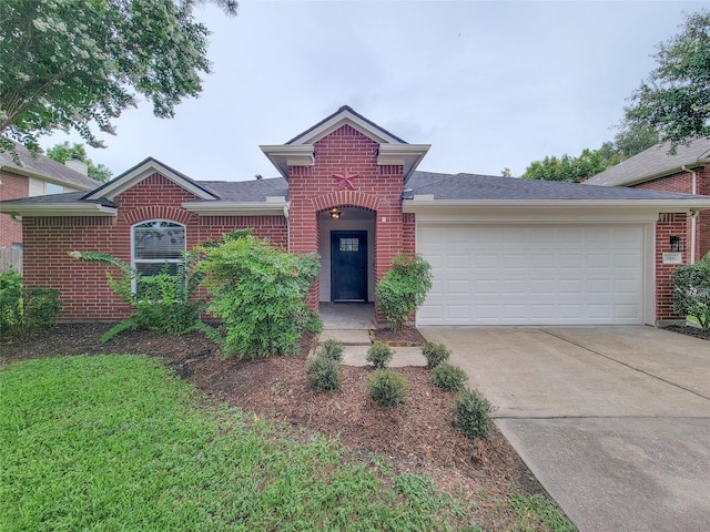 18106 Water Mill Dr, Cypress, TX 77429 - traditional-style house featuring brick siding, driveway, a garage, and roof with shingles