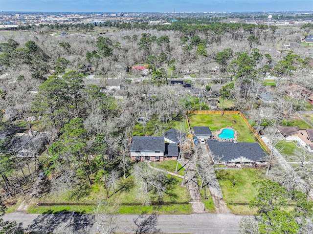 1201 Shady Oak Ln, Dickinson, TX 77539 - aerial view of property's location with a pool area and property parcel outlined