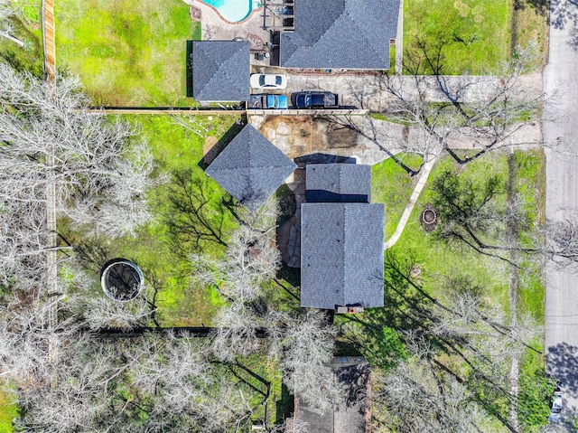 1201 Shady Oak Ln, Dickinson, TX 77539 - aerial view of property and surrounding area featuring a pool area