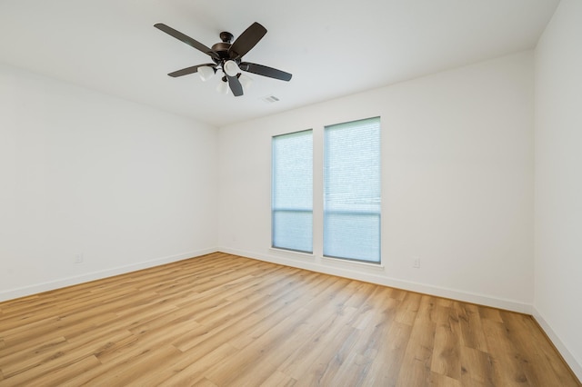 6618 Mirabeau Ln, Katy, TX 77493 - empty room featuring light wood-type flooring and a ceiling fan