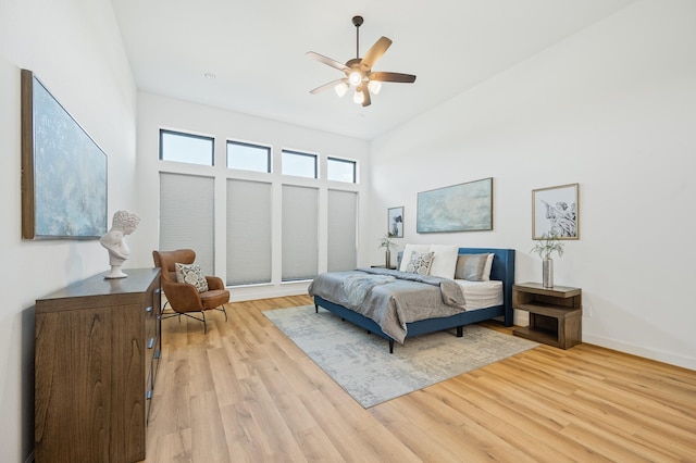 6618 Mirabeau Ln, Katy, TX 77493 - bedroom featuring light wood-type flooring and a ceiling fan