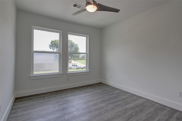 5774 Gineridge Dr, Houston, TX 77053 - empty room featuring wood finished floors and ceiling fan