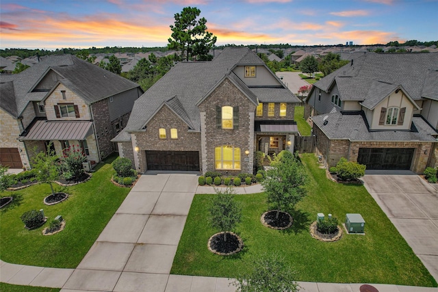 31304 New Forest Park Ln, Spring, TX 77386 - view of front facade featuring concrete driveway, a lawn, and a residential view