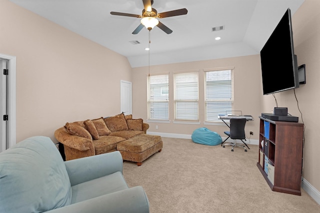 31304 New Forest Park Ln, Spring, TX 77386 - living area featuring ceiling fan and light carpet