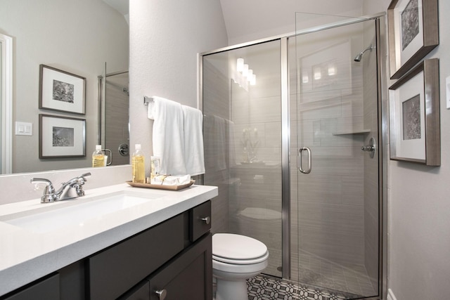 9402 Orchard Trl, Missouri City, TX 77459 - full bathroom featuring vanity and a stall shower