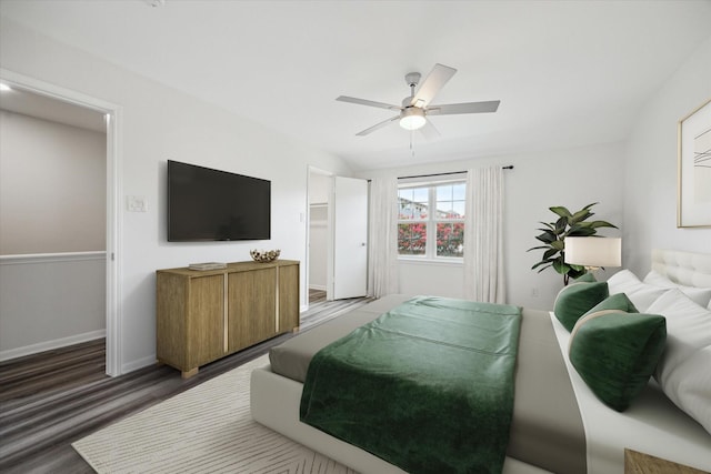 6451 Olympia Dr Unit 96, Houston, TX 77057 - bedroom featuring wood finished floors and ceiling fan